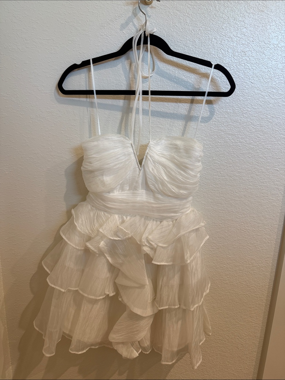 White Ruffled Party Dress